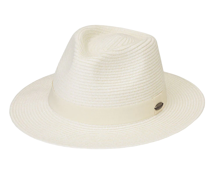 Wallaroo Caroline UPF Two Tone Fedora Hat - Ivory