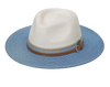 Wallaroo Kristy Fedora Hat - Ivory/Ice Blue