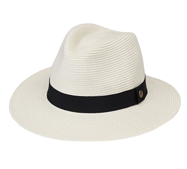 Wallaroo Palm Beach Fedora Sun Hat - Ivory