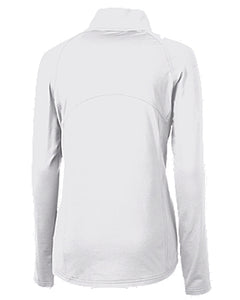 Cutter & Buck Adapt Eco Knit Stretch Recycled Womens Half Zip Pullover - White