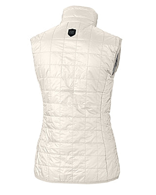 Cutter & Buck Rainier PrimaLoft® Womens Eco Insulated Full Zip Puffer Vest - White