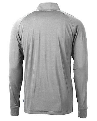 Cutter & Buck Adapt Eco Knit Stretch Recycled Mens Quarter Zip Pullover - Grey