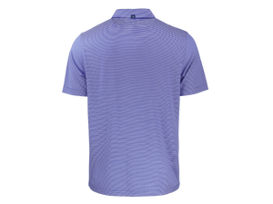 Cutter & Buck Forge Eco Double Stripe Stretch Recycled Polo - Blue/White