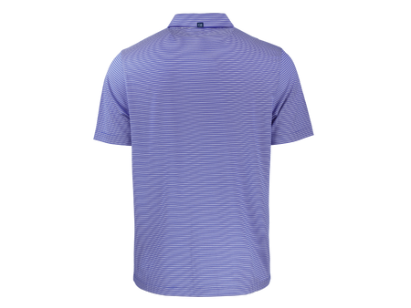 Cutter & Buck Forge Eco Double Stripe Stretch Recycled Polo - Blue/White