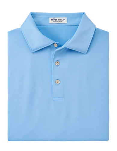 Peter Millar Solid Performance Jersey Polo - Cottage Blue