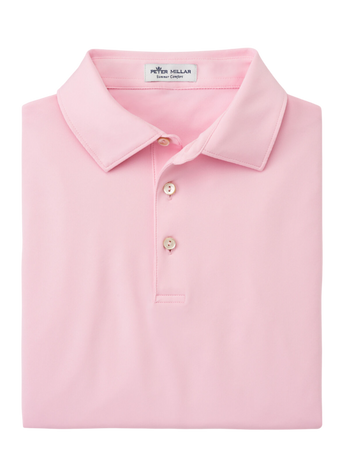 Peter Millar Solid Performance Jersey Polo - Palmer Pink