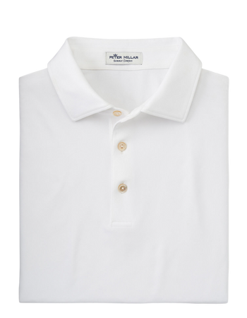 Peter Millar Solid Performance Jersey Polo - White
