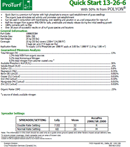 Quick Start Turf Fertilizer (13-26-6)