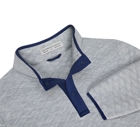 Holderness & Bourne Sullivan Quarter Snap - Grey/Navy