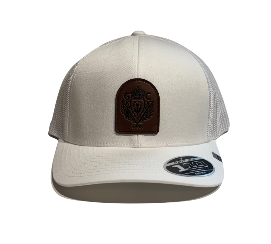 Travis Mathew FlexFit Mesh Snapback - White (Leather Patch)