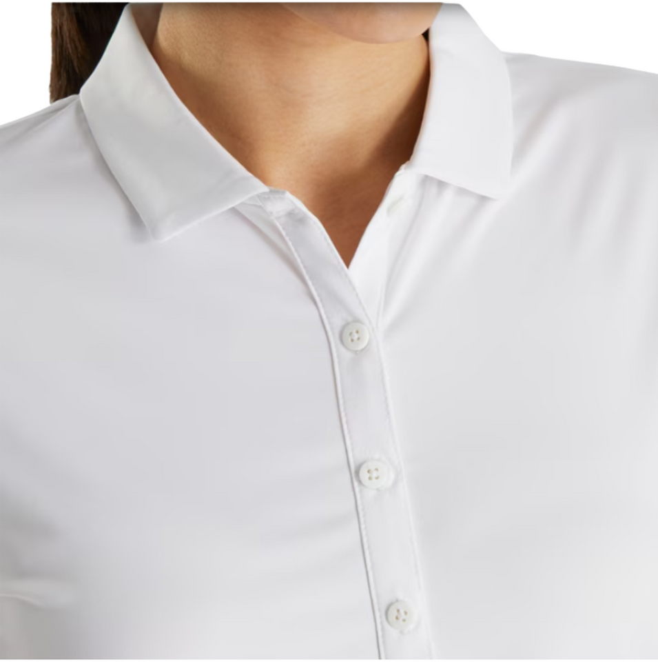 FootJoy Women's Solid Lisle Polo - White