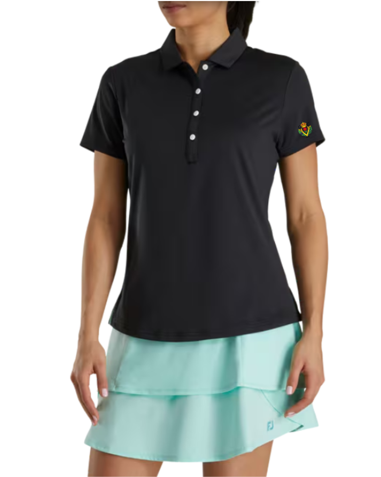 FootJoy Women's Solid Lisle Polo - Black