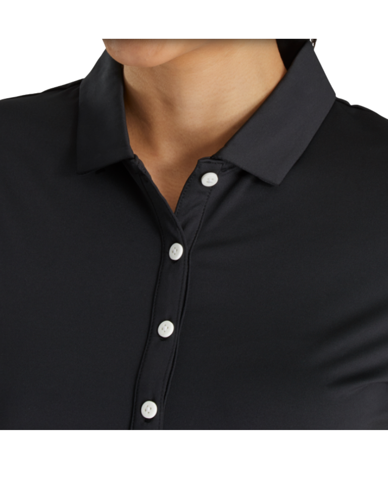 FootJoy Women's Solid Lisle Polo - Black