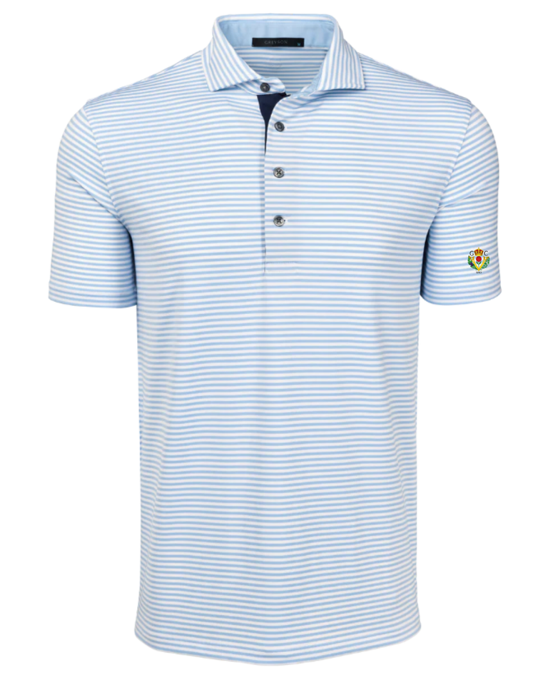 Greyson Quogue Polo - White/Light Blue