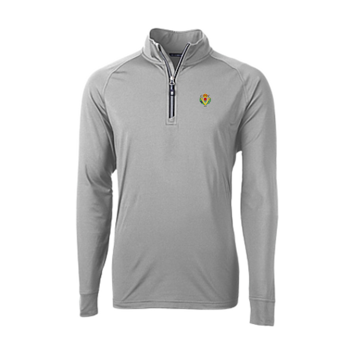 Cutter & Buck Adapt Eco Knit Stretch Recycled Mens Quarter Zip Pullover - Grey