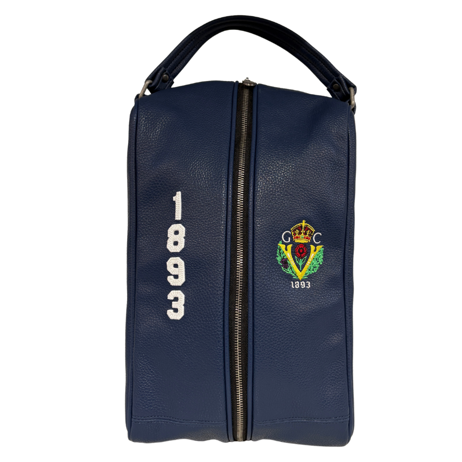 PRG Leather Shoe Bag - Navy