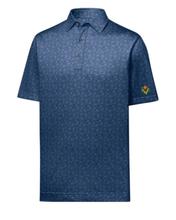 FootJoy Painted Floral Lisle Polo - Navy