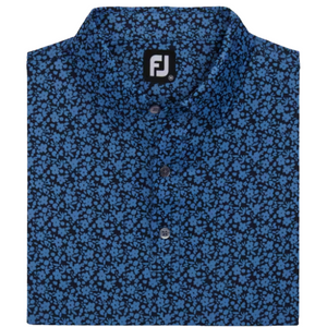 FootJoy Painted Floral Lisle Polo - Navy