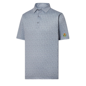 FootJoy Painted Floral Lisle Polo - Grey