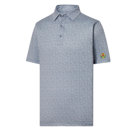 FootJoy Painted Floral Lisle Polo - Grey