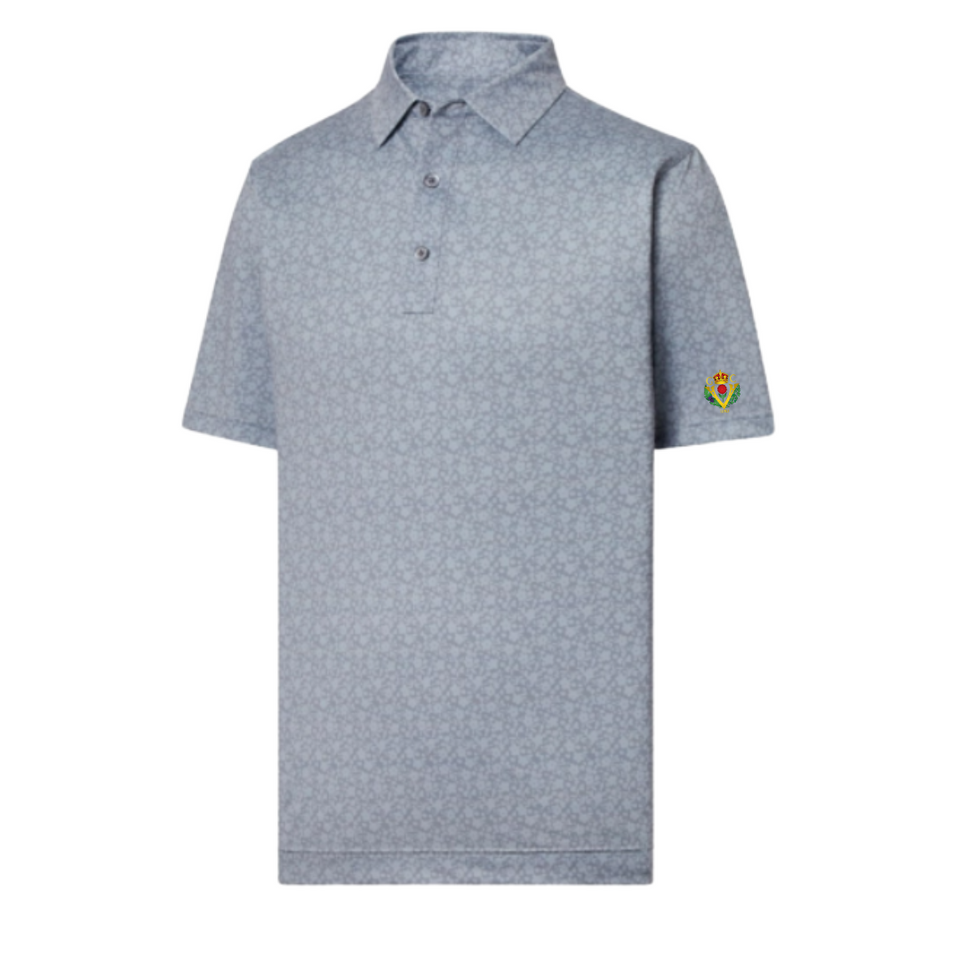 FootJoy Painted Floral Lisle Polo - Grey
