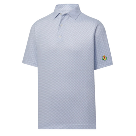 FootJoy Dot Geo Lisle Polo - White/Blue
