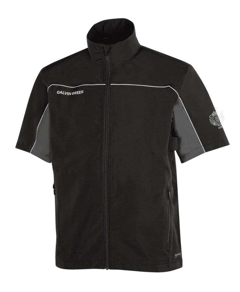 Galvin Green Air Short Sleeve Rain Jacket - Black/Forged Iron