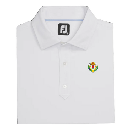 FootJoy Solid Lisle Set On Placket Polo - White