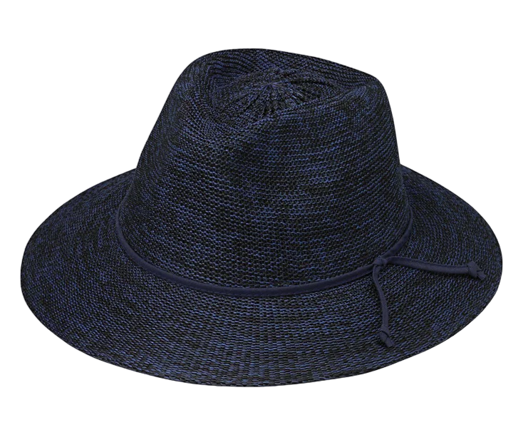 Wallaroo Victoria Fedora Sun Hat - Mixed Navy