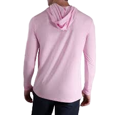 2UNDR Long Sleeve Hooded Tee - Heathered Light Pink